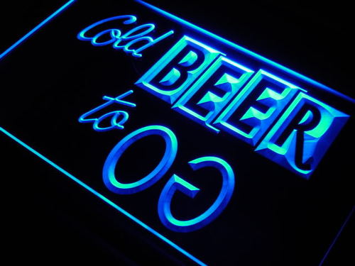 Cold Beer To Go Bar Pub Club Neon Light Sign